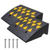 VEVOR Rubber Curb Ramp 2 Pack, 15.2 Cm Rise Height Heavy-Duty 15000 Kg/15 T Capacity Threshold Ramps