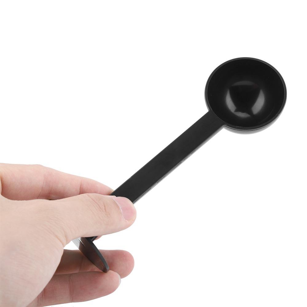Integrated Tamper Coffee Bean Spoon Black Color Espresso Scoop Tool For Tea Brewing