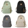 Xm Letter Pattern Solid Color Backpack Casual Student Schoolbag Bag Lightweight