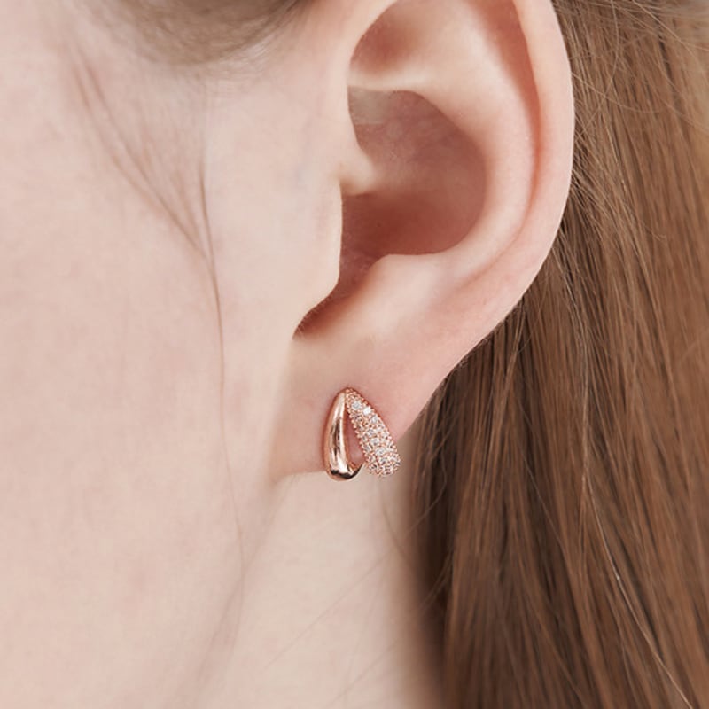 ELLE Jewelry 14K GF Two-Line Ballroom Earrings ELGPEE539