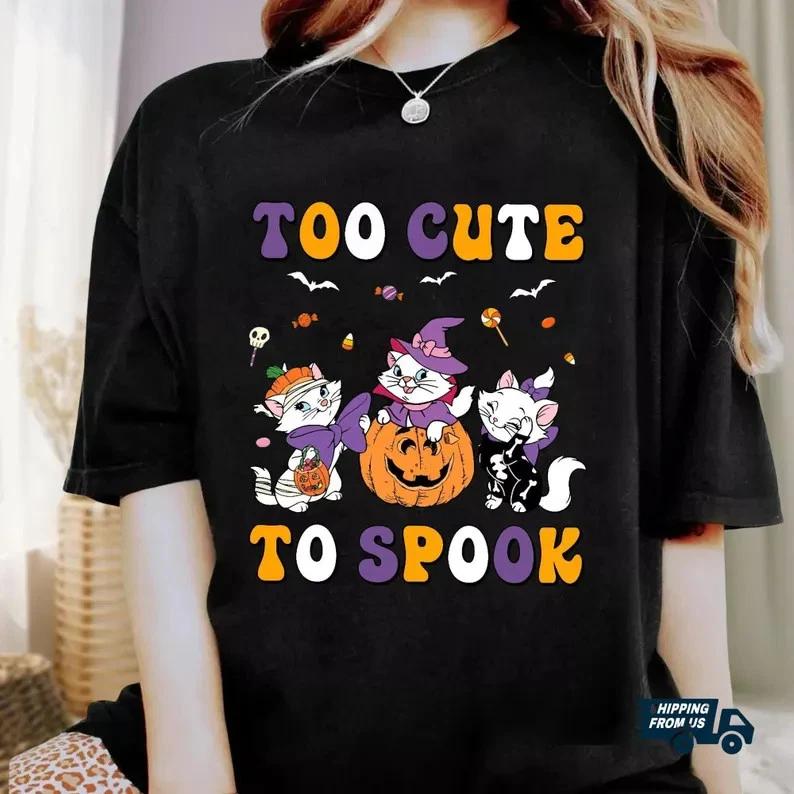 Aristocats Halloween Cats Witch Tshirt Funny Pumpkin Marie Toulouse Berl S