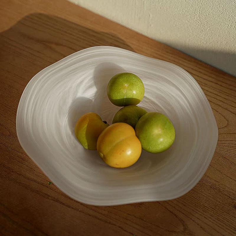 

Креативная фруктовница, поднос для сервировки, декор для кофейного столика в гостиной, строгий отбор, дизайнерская, современная, стеклянная, для подачи салатов, десертов, блюдо