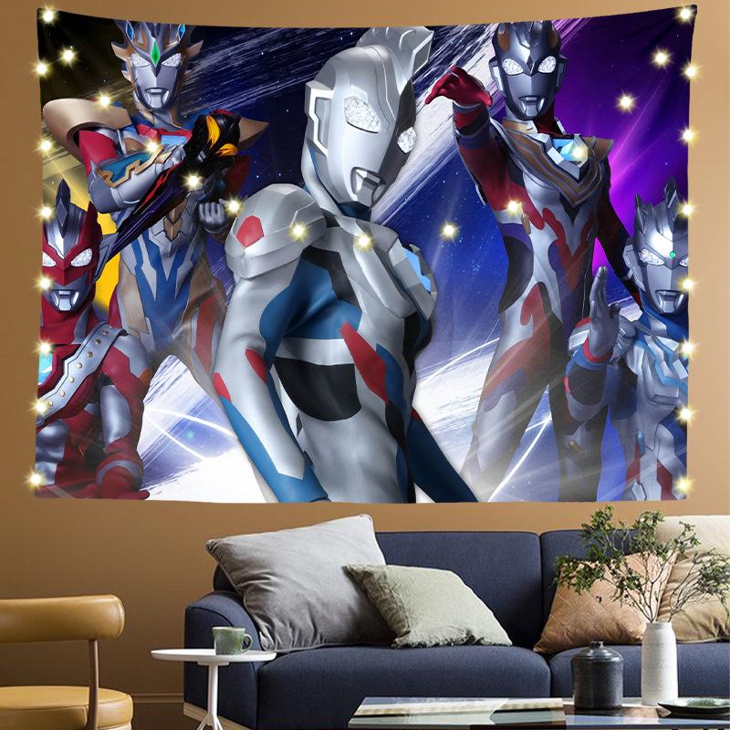 Ultraman Cartoon Wall Hanging for Children's Room Decoration Background Cloth