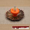Ceramic Backflow Incense Burner & Holder: Japanese Ornament for Buddha Incense Sticks & Lotus Coil.