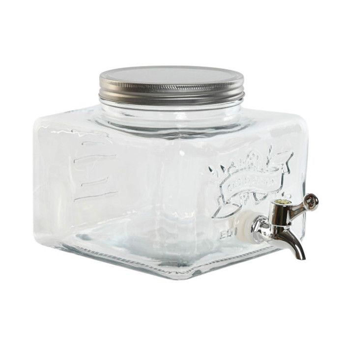 Distributeur De Boisson En Verre 19x25x16cm