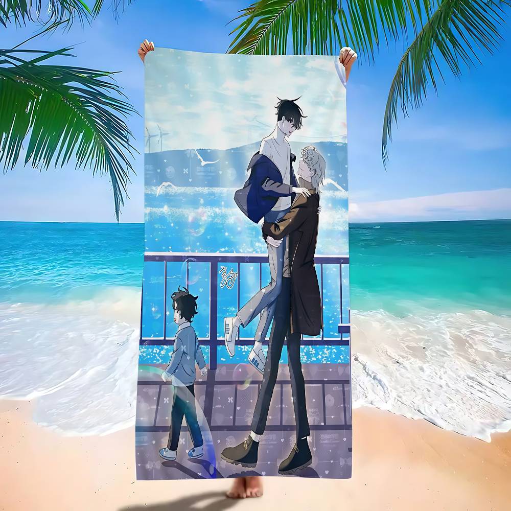 Niedrigwasser in der Dämmerung Anime Anime Strand Schwimmtuch Weiches Saugfähiges Waschlappen Kindergeschenke Für Kinder Reisen Camping Fitnessstudio