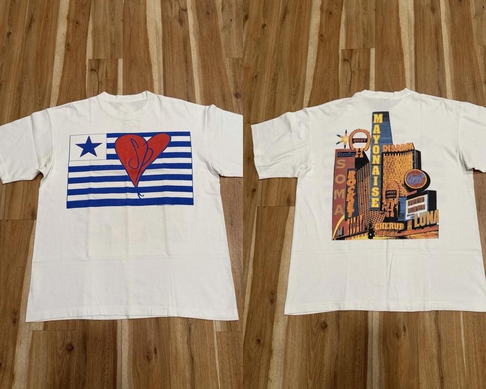 Vintage 1994 Smashing 1Pumpkins Siamese Dream Vegas Skyline Chicago Flag Shirt Unisex T-Shirt S