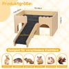 92MF Large Guinea Pigs House Cave Narural for Small Pet Hamster Playhouse with Easy Access Large House