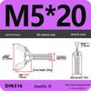 304 Stainless Steel Hand-Tightening Butterfly Weld Screws - Ram Horn M4 M5 M6 M8