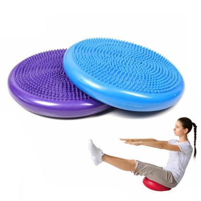 Tapis Gonflable PVC Yoga Équilibre Ballon Tapis d'Entraînement Coussin Stabilité Sports Point de Massage Tapis Ballon Balle de Massage Élastique Fitness