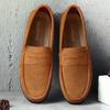 Men's Frosted Leather Slip-on Loafers - Lightweight, Simple, Plus Size, Four Seasons Wear