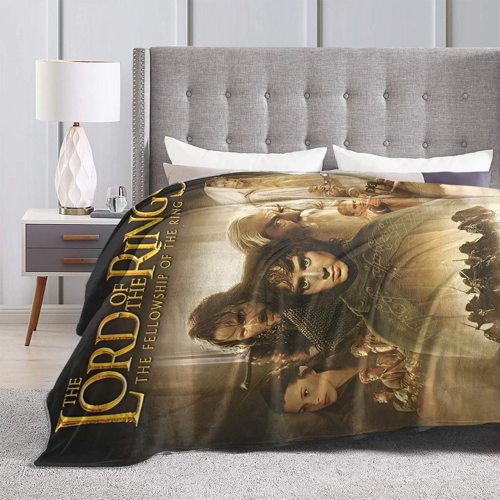 L-Lords Of The R-Rings  Blanket  Picnic Flannel Throw Blanket For Outdoor Super Warm  Quality Bedspread Gift