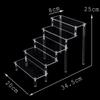 Clear 1-6 Tier Acrylic Display Stand for Funko Figures, Cupcake, Cosmetics, Perfume,Blind Box Display Riser Rack Dessert Shelf