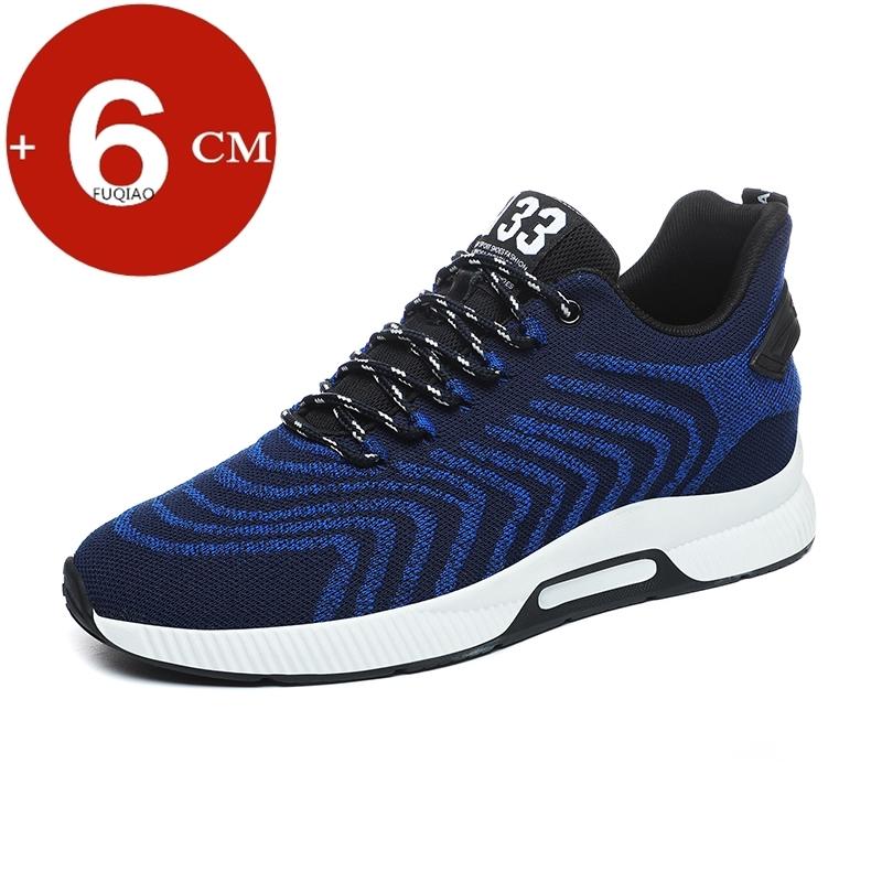Sommer Herren Größenerhöhende Sportliche Freizeit Mesh Schuhe Unsichtbarer Absatz 6cm Erhöhung Bequeme Atmungsaktive Elevator Sneaker