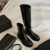 Cowhide~ Grape Mom has the same leather boots for women, detachable knight boots, high boots, thick-soled thick-heeled boots.