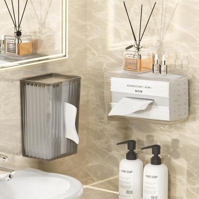Tissue Box Wall-mounted Facial Tissue Face Towel Storage Toilet Toilet Kitchen Upside Down Paper Box Transparent