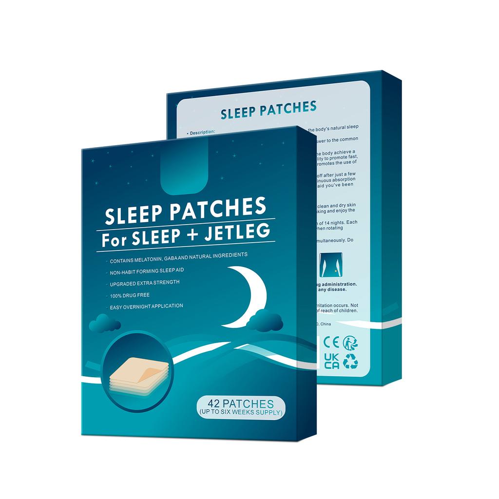 42 Pcs/box Sleep Patch Melatonin Quick Acting Ingredients Natural Deep Sleep Patches Home Sleep Aid Supplies