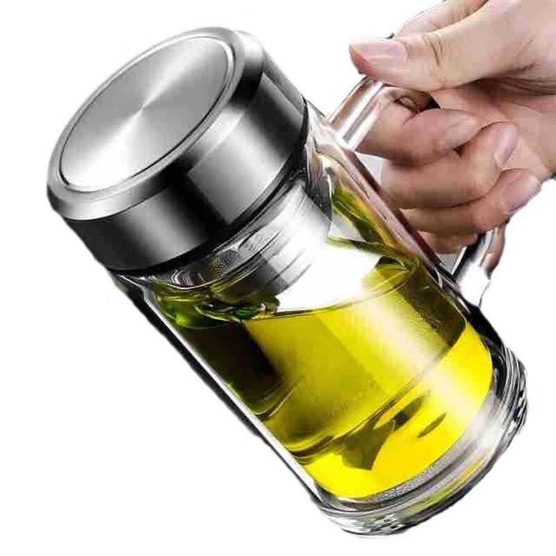 Jiagu Sitang Double-Layer Glass Insulated Cup with Handle