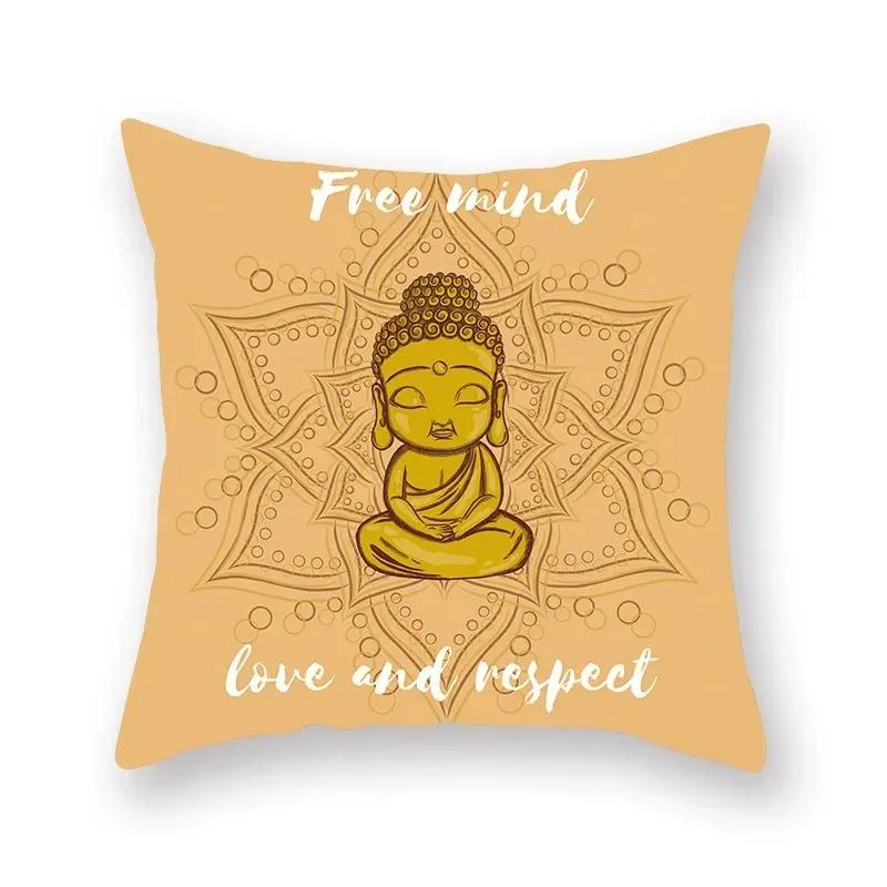 Husă de pernă cu modele etnice religioase retro, serie de imprimări