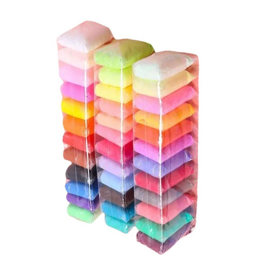 DIY Clay 36 Bright Colors Lightweight Flexible Soft Easy to Dry Modeling Clay Kit Child Gift