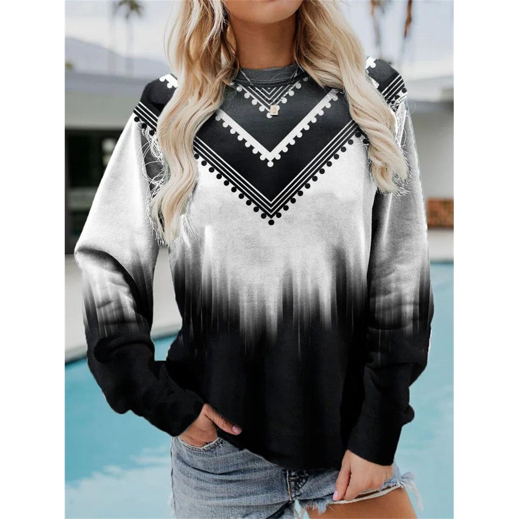 

Осень-зима, повседневные женские пуловеры с 3D принтом, модные свободные толстовки с длинными рукавами и круглым вырезом 5XL