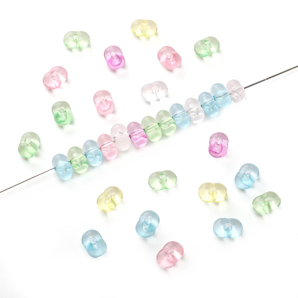 83Pcs Acrylic Translucent Peanut Beads For DIY Necklace Bracelet Earrings Jewelry Making Craft Accessories