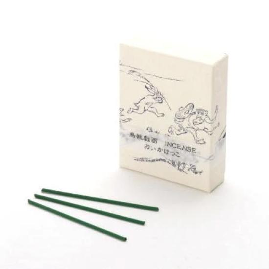 Incense sticks featuring the by Kyoto Kosaido game of Choju-giga (animal caricatures), (a chase).