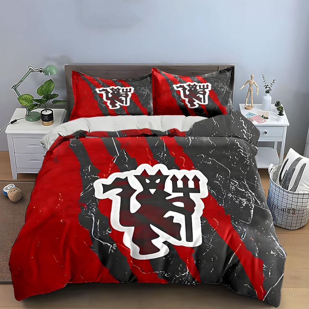 Rayas rojas y negras. Juegos de cama Juegos de fundas nórdicas Fundas nórdicas Fundas de almohada(1 * Funda de edredón 2 * Fundas de almohada sin relleno de edredón)