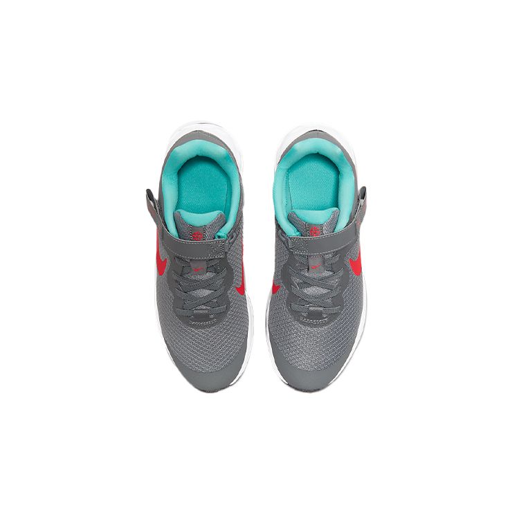 Nike Kids Revolution 6 FlyEase Smoke Grey Siren Red DD1113-006