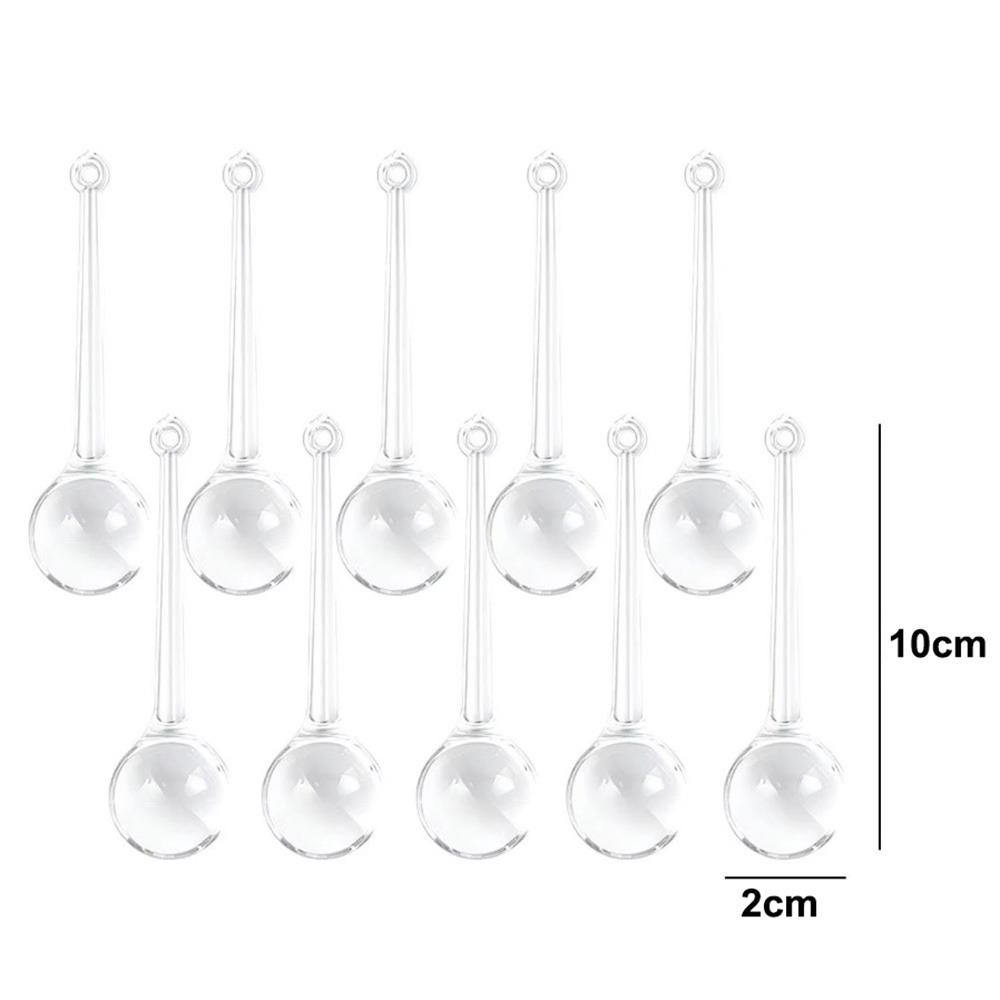 10pcs Clear Christmas Tree Ornaments Waterdrop Hanging Decorations Party Backdrop Decor
