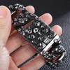 Gothic Skull Reťazové náramky Death's Head Curb pre mužov Steampunk Bikeri Šperky z skeletu Masívny pánsky náramok z nehrdzavejúcej ocele Novinka