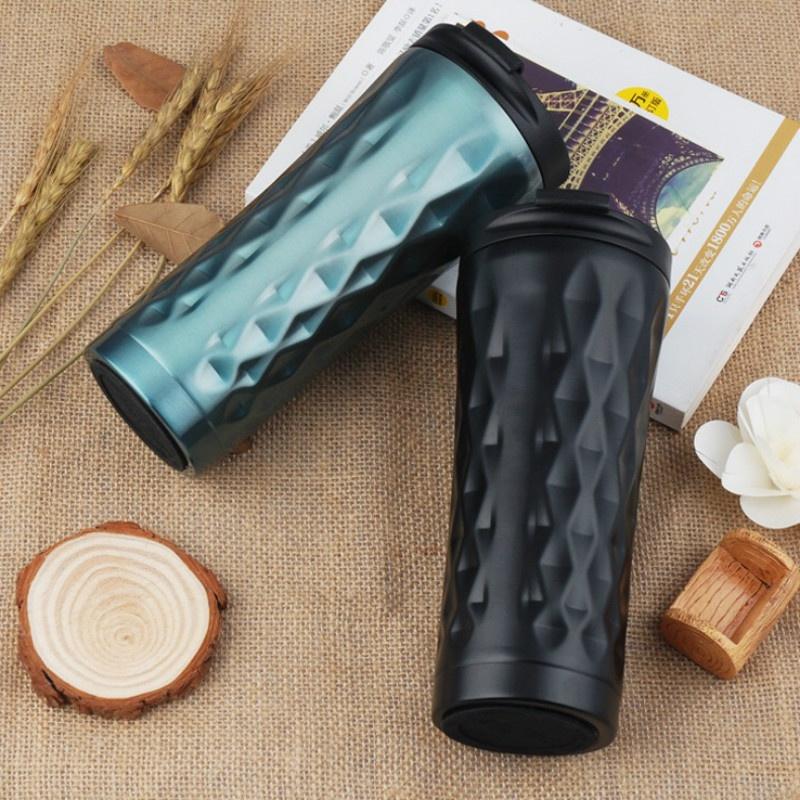 1PC 500ml Stainless Steel Car Coffee Mug Cup Travel Tea Mug Thermal Water Bottle Tumbler Insulated Bottle