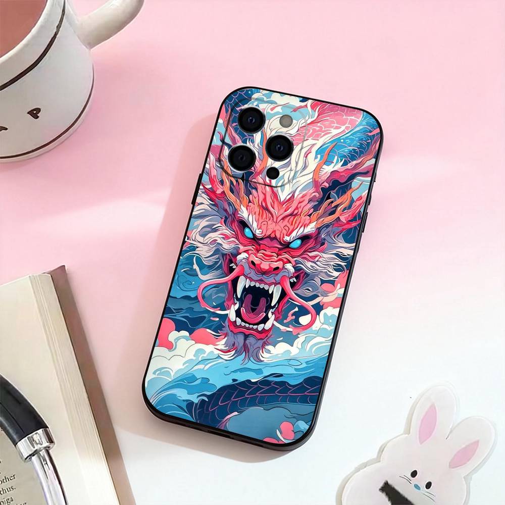 

Colorful Cool dragon Phone Case Silicone Soft For IPhone 17,16,15,14,13,12,11,XS,Plus Pro Max iPhone16plus