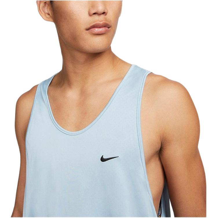 Nike Alphabet Colorblock Print Basketball Vest Men Tops Skateboard-Blue DH7434-709