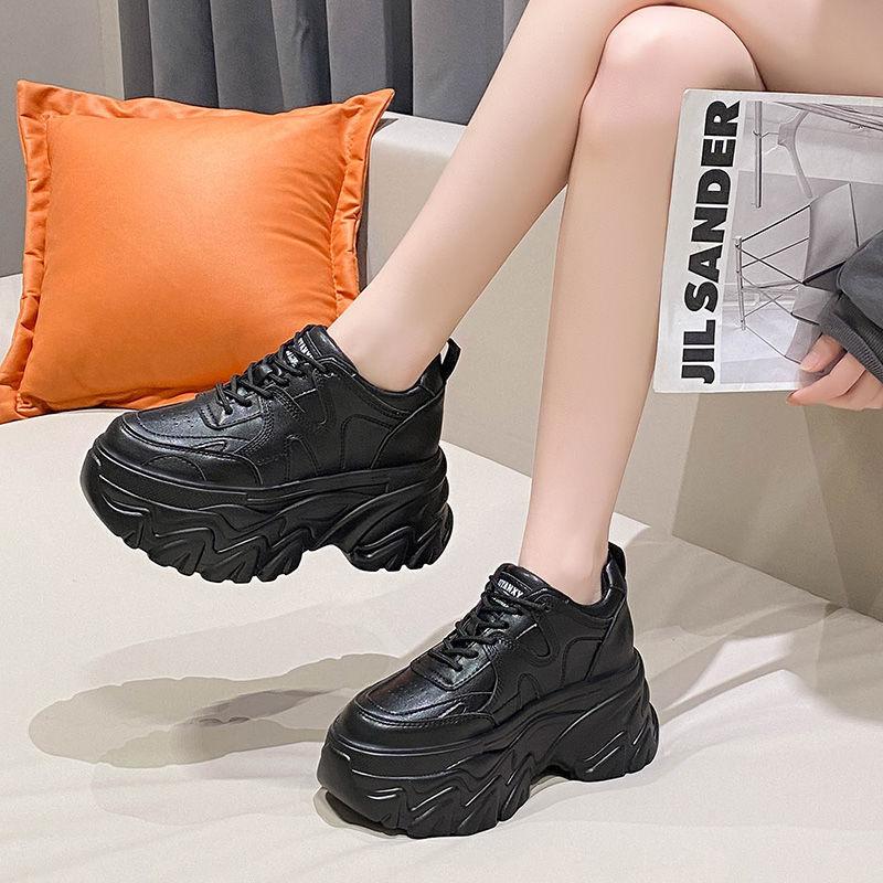 Gruby podeszwa podwyższające buty typu dad damskie 2025 wiosna i jesień nowe ins modne sportowe rekreacyjne wersja koreańska buty muffin damskie tkanina
