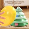 Interactive Turntable Cat Ball Spinning Self-Rotating Pet Cat Turntable Balls Rotatable Feather Cat Amusement Plate