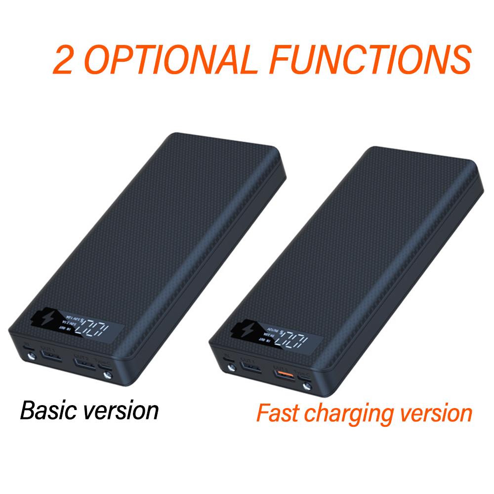 8 Cell 18650 Detachable Solder-Free DIY Power Bank Kit Mobile Power Supply Housing QC PD Fast Charging Support Without Battery