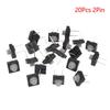 20Pcs 8X8X5Mm Silent Tactile Push Button Switch 2Pin 4Pin Copper Contact For Diy Electronic Circuit Control Parts