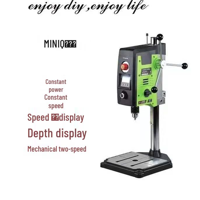 220V Mini Bench Drill with Digital Display - Multipurpose High Precision Tabletop Lathe & Milling Machine for Household and Industrial Use