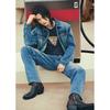 GUESS Hyunjin 26 Fall Vintage Crack Triangle T-Shirt MQ3K1483