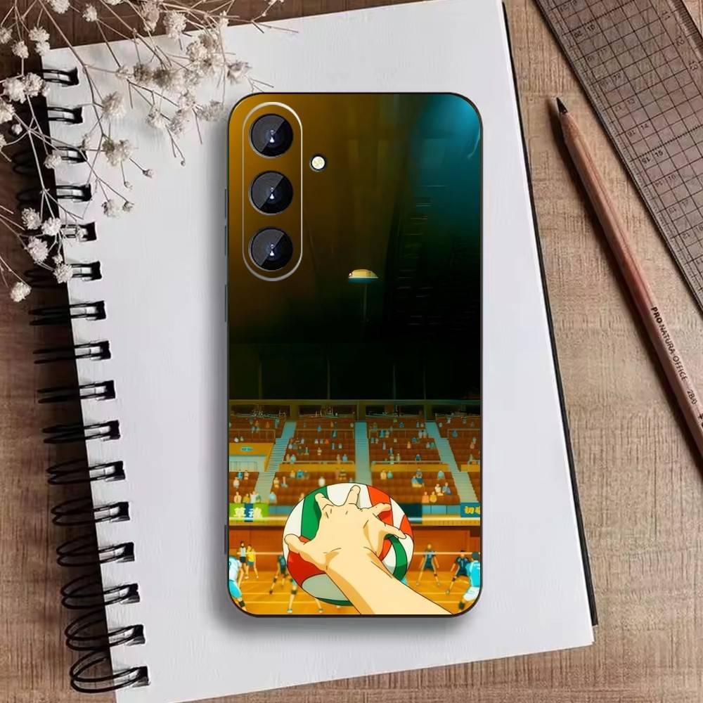 Volleyball Painted Phone Case For Samsung Galaxy A73,A21s,A22,A31,A52,A53,A71,A41Soft Black Shell