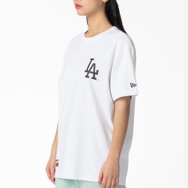 New Era Los Angeles Dodgers Minimalist Casual Round Neck Printed Summer American Short Sleeve T-Shirt Unisex T-Shirt White 12715356