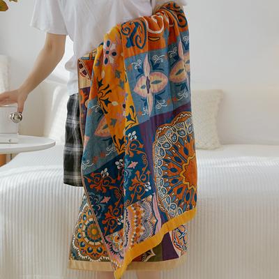 New Gauze Bath Towel Household Cotton Absorbent Quick-drying Is Not Easy To Shed Cotton Towel In Spring and Summer.