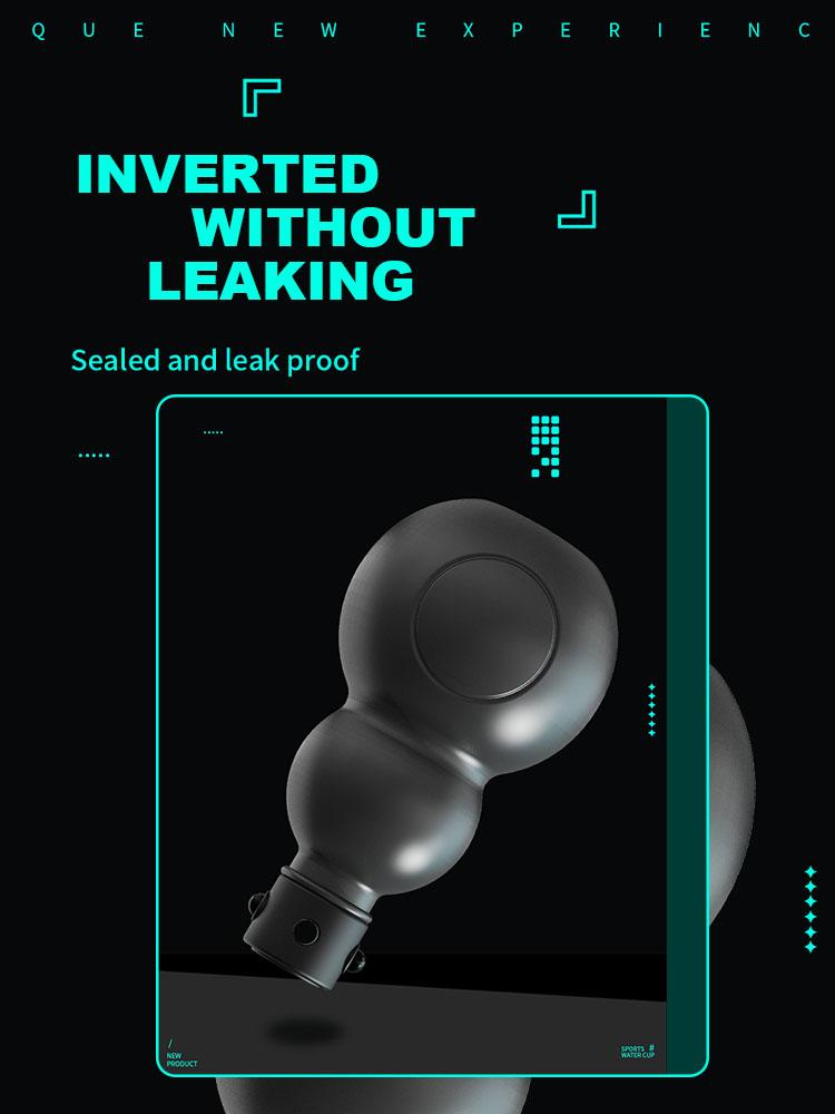 900ML Vintage Chinese Retro-Inspired Gourd Water Bottle Large Capacity Wine Bottle PC Creative Water Kettle Sports