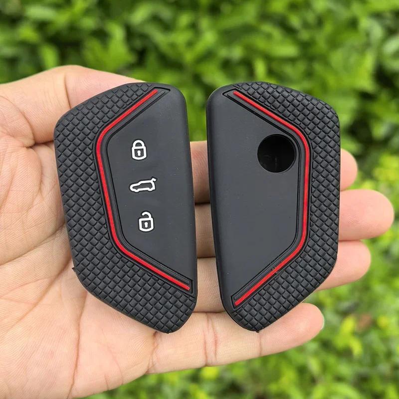 Silicone Car Key Case Cover For Vw Volkswagen Golf 8 Mk8 Mk4 Gti Gtd R Id3 Id4 Mk4 For Skoda Cupra Formentor Tarraco