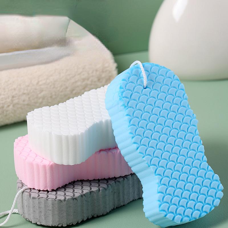 1PC 3D Magic Sponge Children's Bath Sponge Baby Cartoon Soft  Household Rub Ash  Artifact Peeling Dead Skin Exfoliating Massager