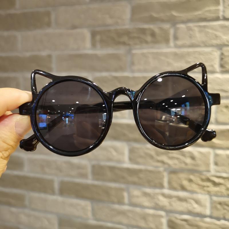 New Vintage Cat's Ears Kids Sunglasses Children Cute Pink Cartoon Sun Glasses Frame Girls Boys Baby Eyewear UV400 Oculos De Sol