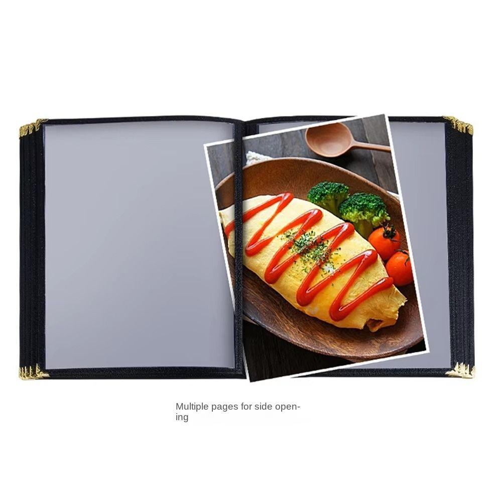 Foldable Recipe Book Cover PVC Menu Paper Holder Waterproof Menu Cover  For Kitchen