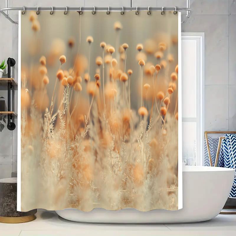 

Botanical Shower Curtain Wildflower Pattern Nature Decor Bathroom Fabric Vintage Floral Backdrop Farmhouse Aesthetic Home Decor W60H190(CM)-1 Pcs