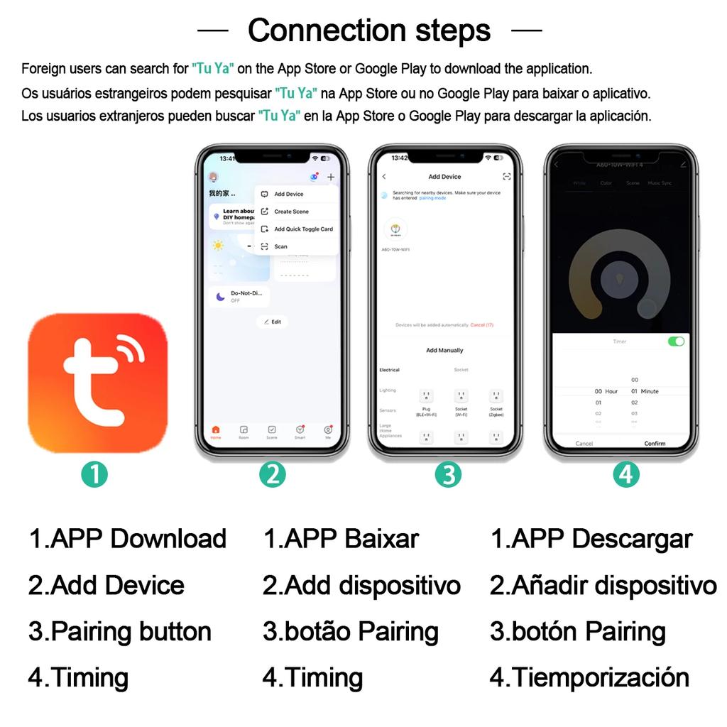 1-10Pcs Tuya GU10 WiFi LED Smart Bulb Dimmable 1-100% RGBCW Spotlight Smart Life APP Work with Alexa Google Home Voice Control